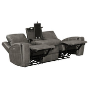 Brickston 3-piece Triple Power Reclining Sofa Set Charcoal - detail 4