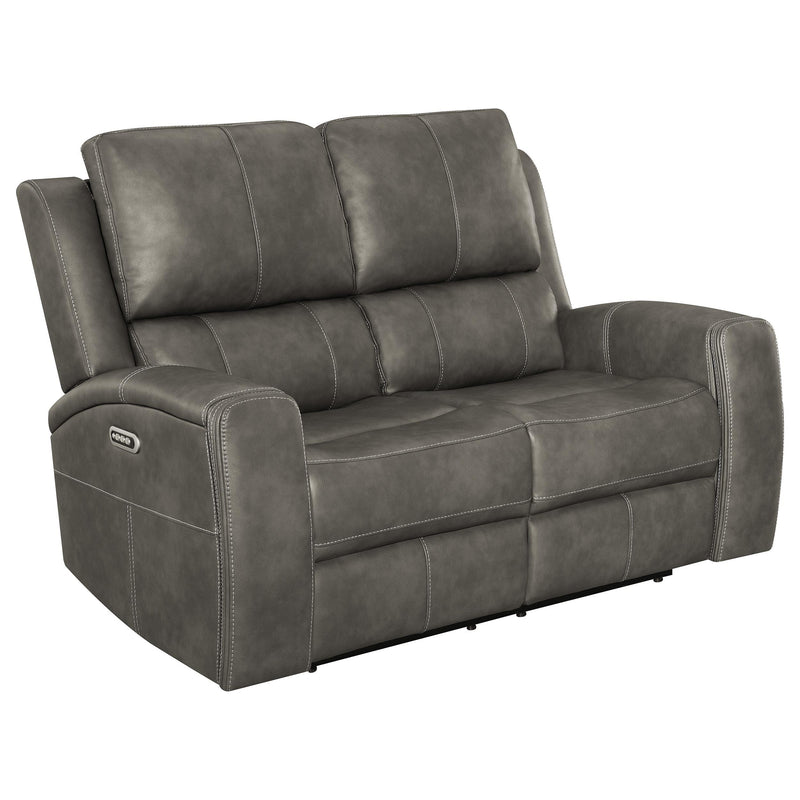 Brickston 3-piece Triple Power Reclining Sofa Set Charcoal - detail 5