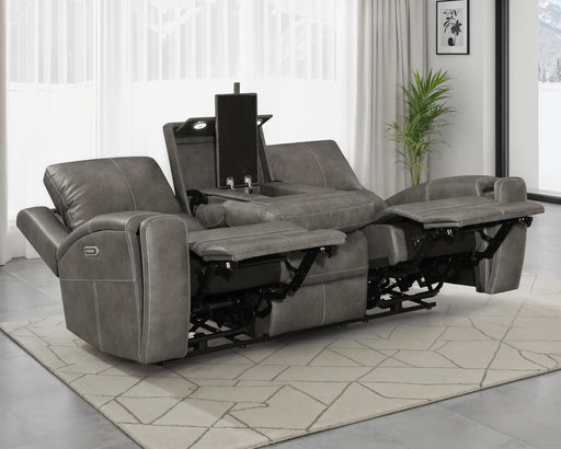 Brickston Triple Power Reclining Sofa Charcoal - alternate view