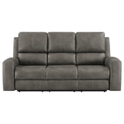 Brickston Triple Power Reclining Sofa Charcoal - detail 5