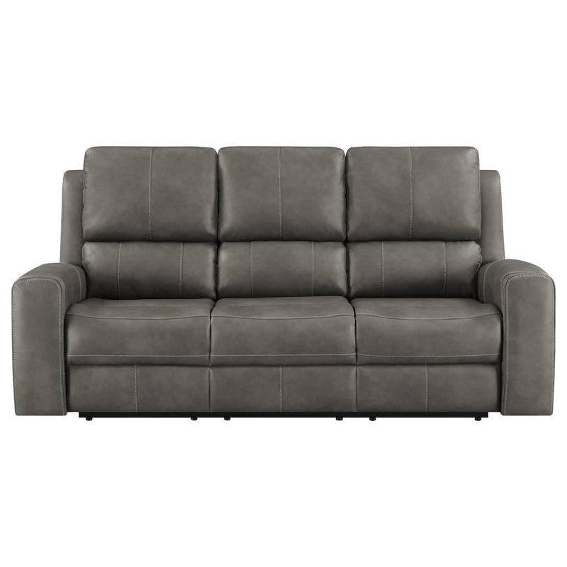 Brickston Triple Power Reclining Sofa Charcoal - detail 5