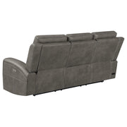 Brickston Triple Power Reclining Sofa Charcoal - detail 6