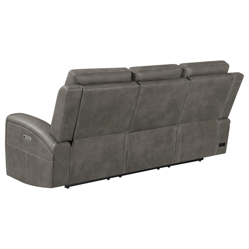 Brickston Triple Power Reclining Sofa Charcoal - detail 6