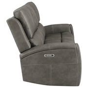 Brickston Triple Power Reclining Sofa Charcoal - detail 7