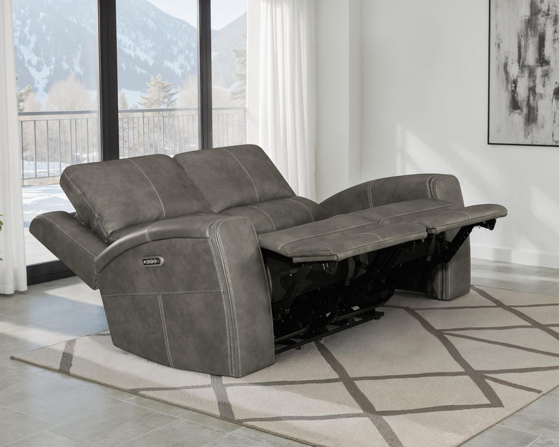 Brickston Triple Power Reclining Loveseat Charcoal - alternate view