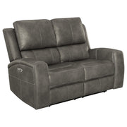 Brickston Triple Power Reclining Loveseat Charcoal - detail 3
