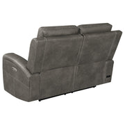 Brickston Triple Power Reclining Loveseat Charcoal - detail 7
