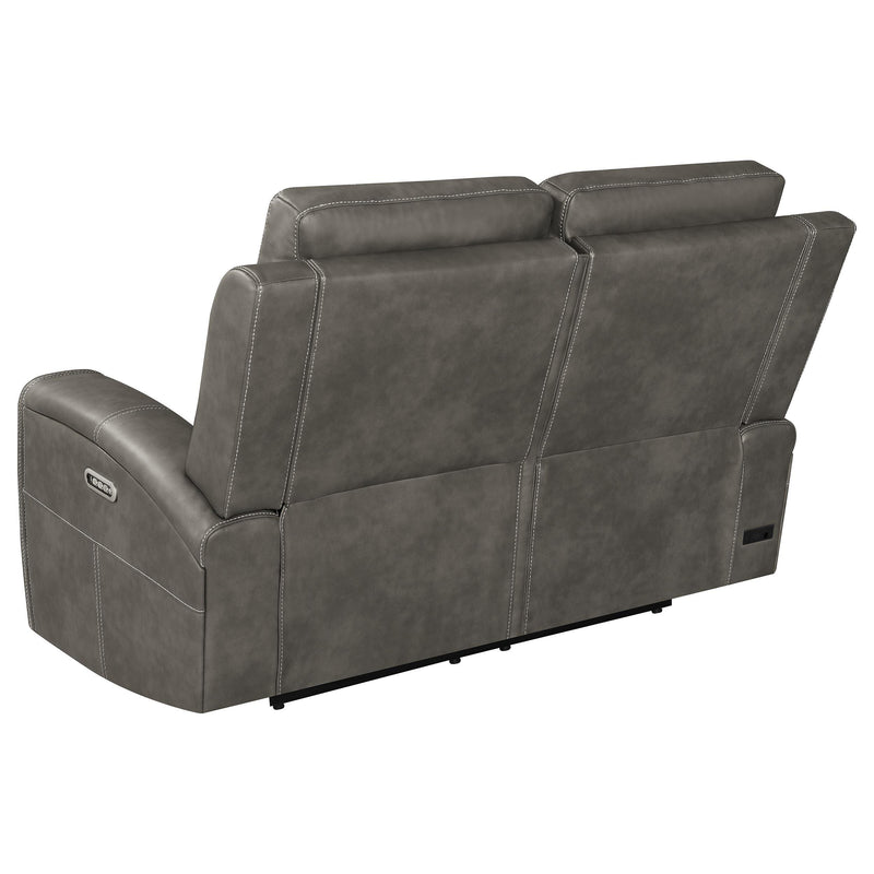 Brickston Triple Power Reclining Loveseat Charcoal - detail 7