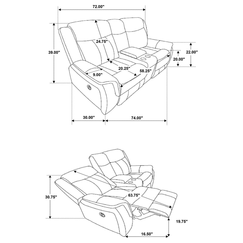 Lawrence 3-piece Upholstered Reclining Sofa Set