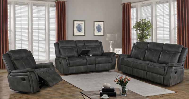 Lawrence Upholstered Padded Arm Reclining Sofa