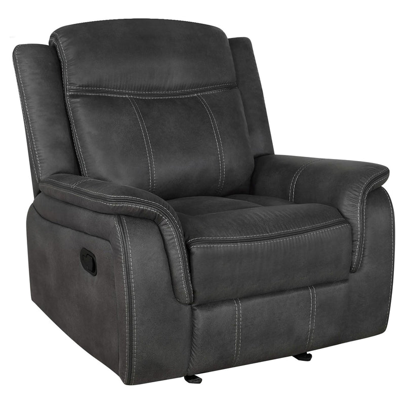 Lawrence Upholstered Padded Arm Glider Recliner