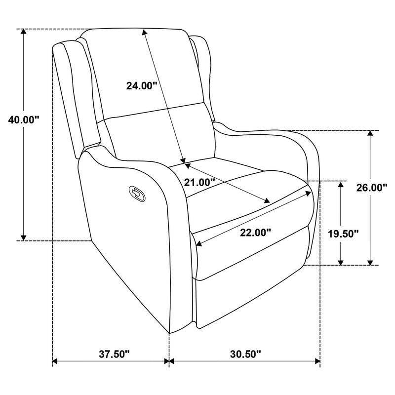 Kelsey Upholstered English Arm Recliner Chair