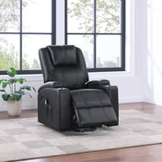 Armstrong Upholstered Power Lift Massage Recliner - Black