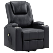 Armstrong Upholstered Power Lift Massage Recliner - Black