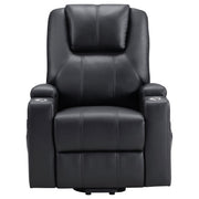 Armstrong Upholstered Power Lift Massage Recliner - Black
