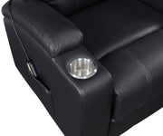 Armstrong Upholstered Power Lift Massage Recliner - Black
