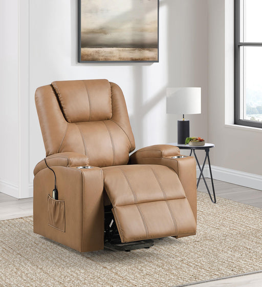 Armstrong Faux Leather Power Lift Massage Recliner Camel - alternate view