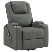 Armstrong Upholstered Power Lift Massage Recliner - Grey