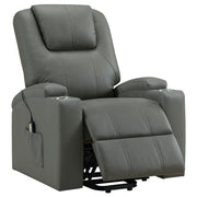 Armstrong Upholstered Power Lift Massage Recliner - Grey