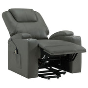 Armstrong Upholstered Power Lift Massage Recliner - Grey