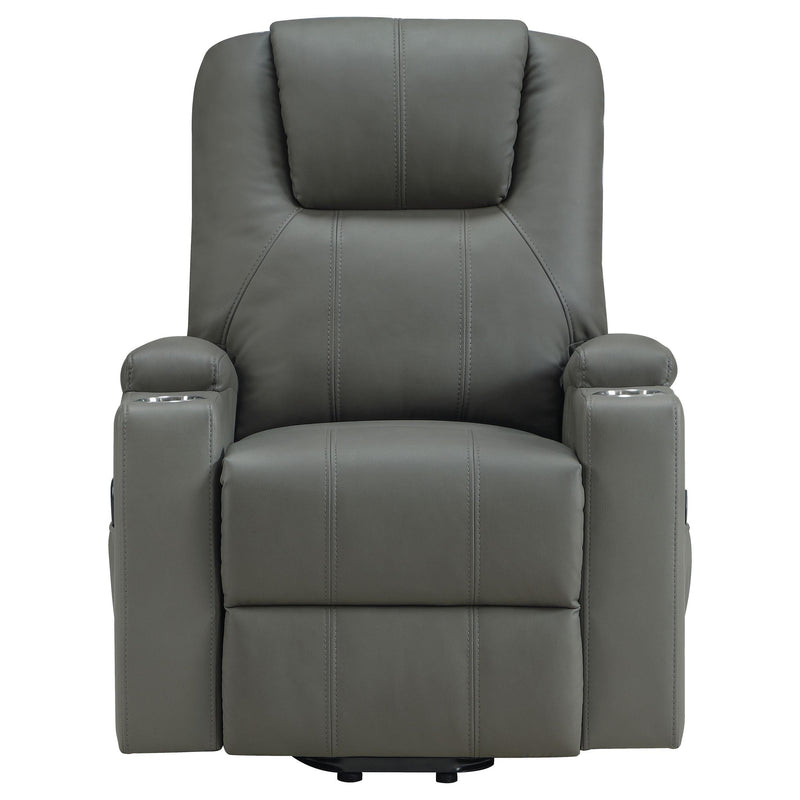 Armstrong Upholstered Power Lift Massage Recliner - Grey