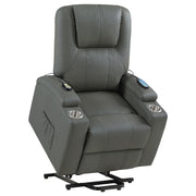 Armstrong Upholstered Power Lift Massage Recliner - Grey