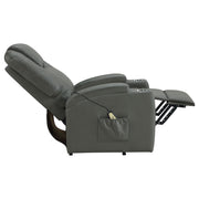 Armstrong Upholstered Power Lift Massage Recliner - Grey