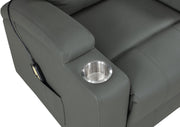 Armstrong Upholstered Power Lift Massage Recliner - Grey