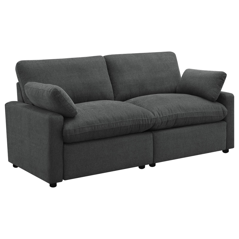 Collins Modular Power Loveseat Dark Grey - detail 3