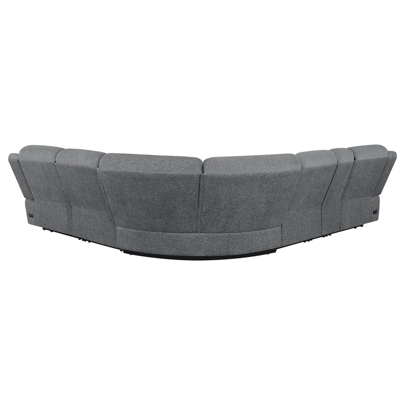 Bahrain 6-piece Modular Power Reclining Sectional Charcoal - detail 5