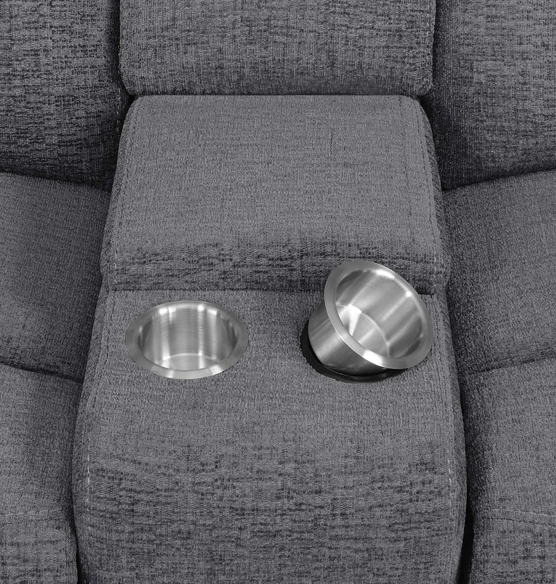 Bahrain 6-piece Modular Power Reclining Sectional Charcoal - detail 9