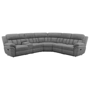 Bahrain 6-piece Modular Reclining Sectional Sofa Charcoal - alternate view