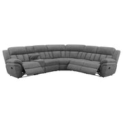 Bahrain 6-piece Modular Reclining Sectional Sofa Charcoal - detail 3