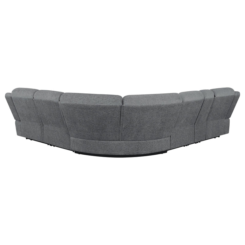 Bahrain 6-piece Modular Reclining Sectional Sofa Charcoal - detail 5