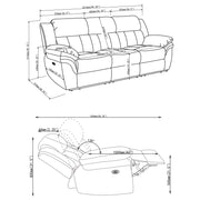 Bahrain Upholstered Power Sofa Charcoal - detail 8