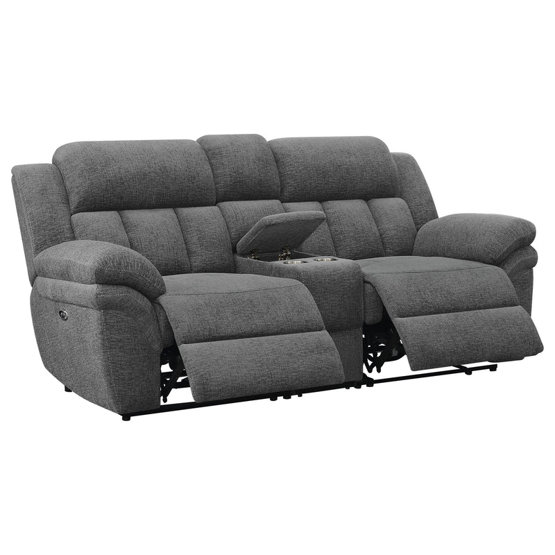 Bahrain Upholstered Power Loveseat Charcoal - detail 4
