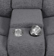 Bahrain Upholstered Power Loveseat Charcoal - detail 7