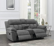 Bahrain Upholstered Motion Loveseat Charcoal - alternate view