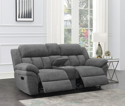Bahrain Upholstered Motion Loveseat Charcoal - alternate view