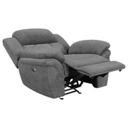 Bahrain Upholstered Power Glider Recliner Charcoal - detail 4