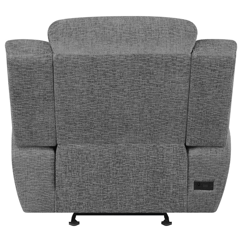 Bahrain Upholstered Power Glider Recliner Charcoal - detail 8
