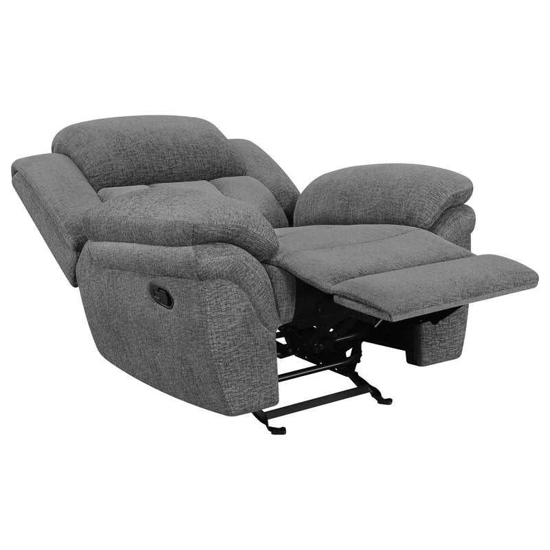 Bahrain Upholstered Glider Recliner Charcoal - detail 4