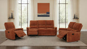 Navarro 3-piece Upholstered Reclining Sofa Set Orange - alternate view