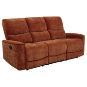 Navarro 3-piece Upholstered Reclining Sofa Set Orange - detail 5