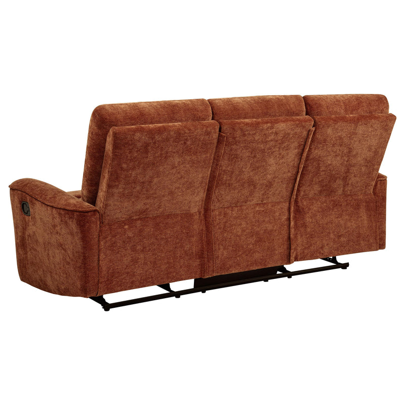 Navarro 3-piece Upholstered Reclining Sofa Set Orange - detail 7