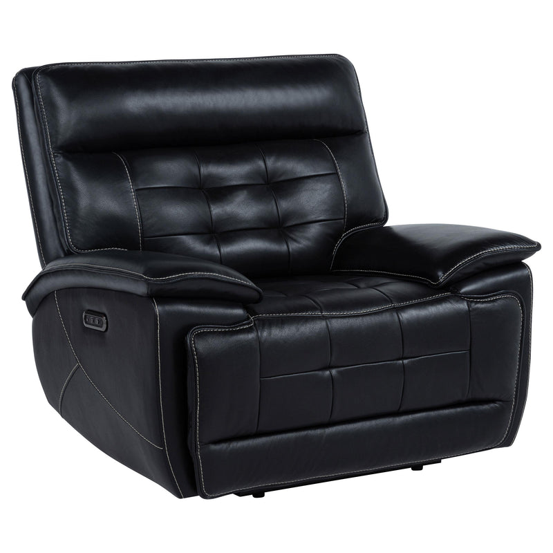 Hewitt Leather Upholstered Dual Power Recliner Chair