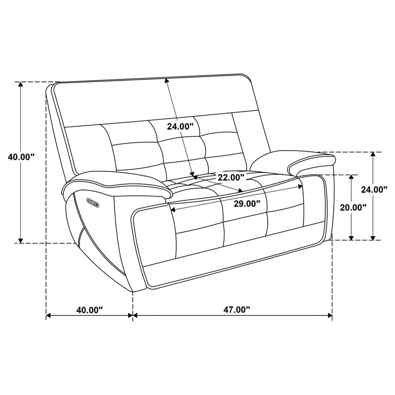 Hewitt Leather Upholstered Dual Power Recliner Chair