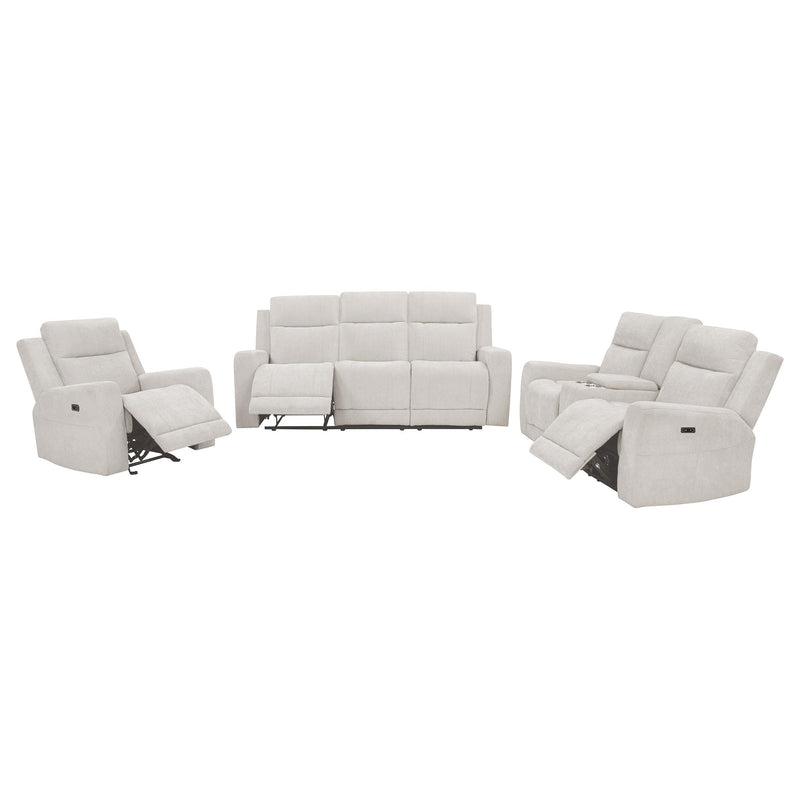 Kennett 3-piece Chenille Power Reclining Sofa Set