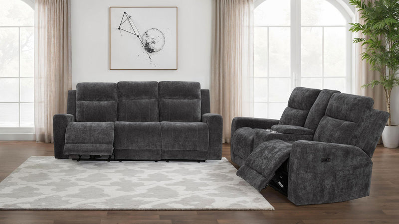 Kennett 2-piece Chenille Power Reclining Sofa Set