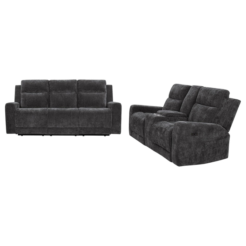 Kennett 2-piece Chenille Power Reclining Sofa Set